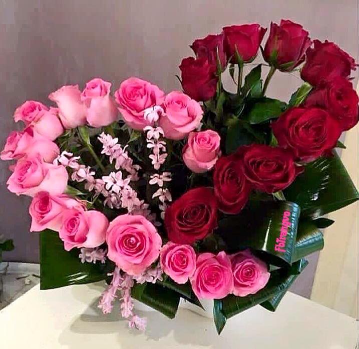 Bloemstuk Twee Harten